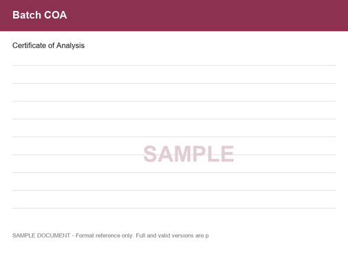 Batch COA sample thumbnail