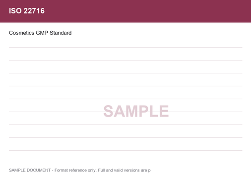 ISO 22716 certificate sample thumbnail