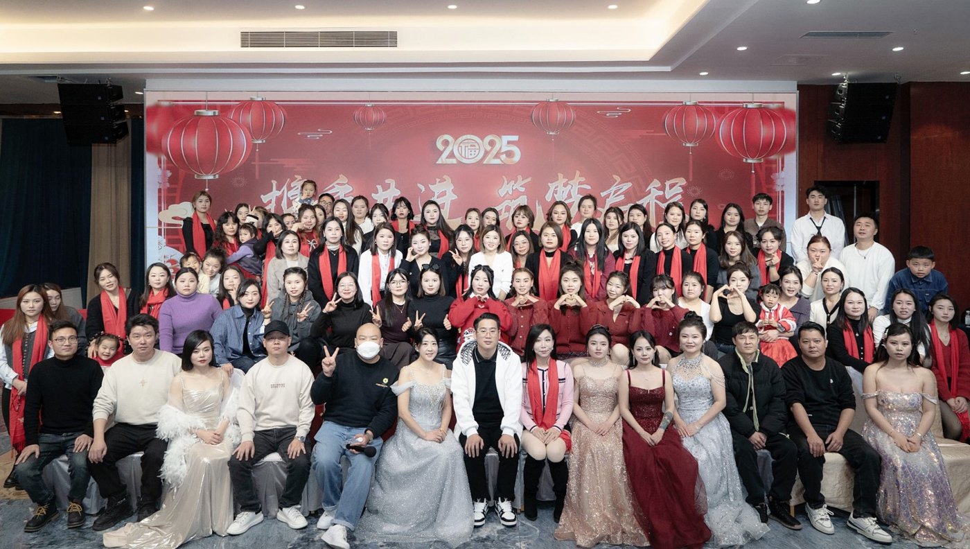 2025 new year gala group photo - full team of over one hundred members